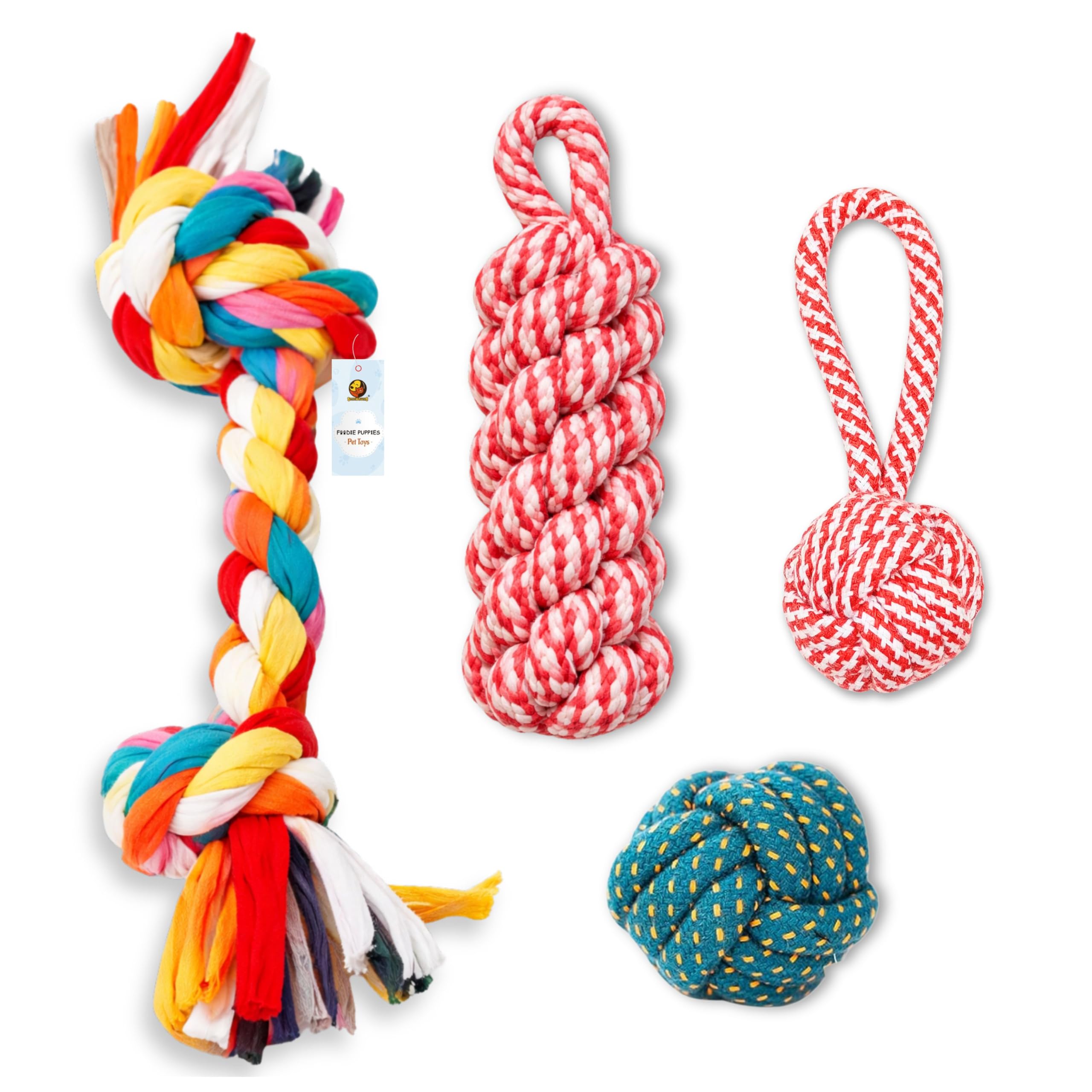 Rope Tug Toy Set – 5 Pack