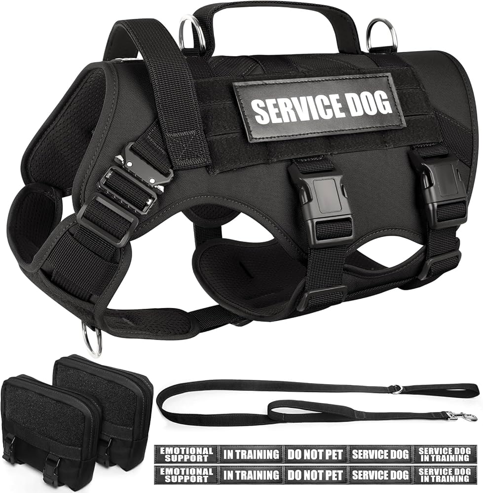 Tactical Dog Harness with MOLLE